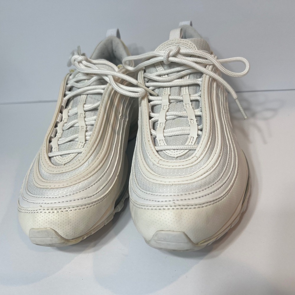 Nike‎ Air Max 97 Triple White Silver Sneakers 921733-100 Big Kids
